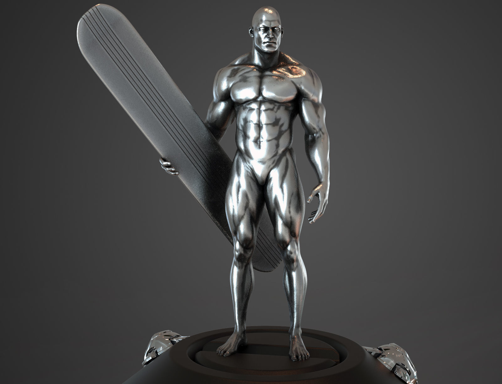 Silver surfer 3d print model 3D model_2
