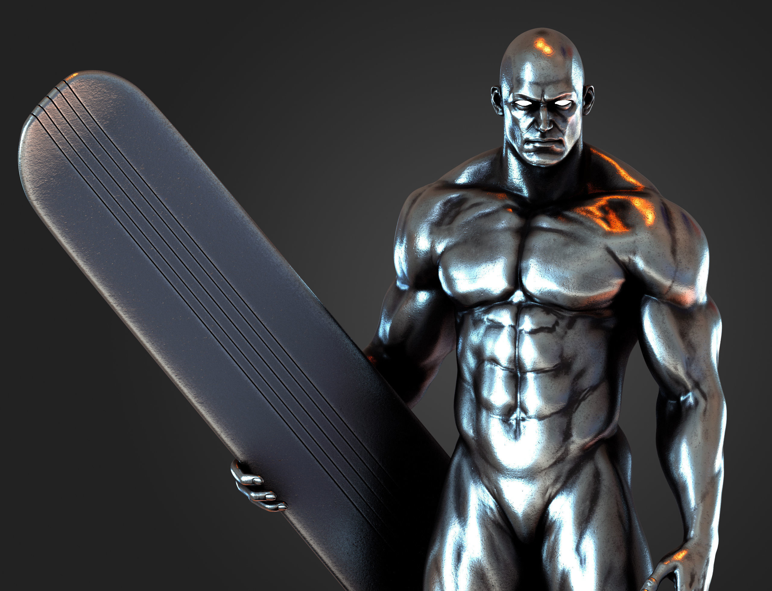 Silver surfer 3d print model 3D model_5