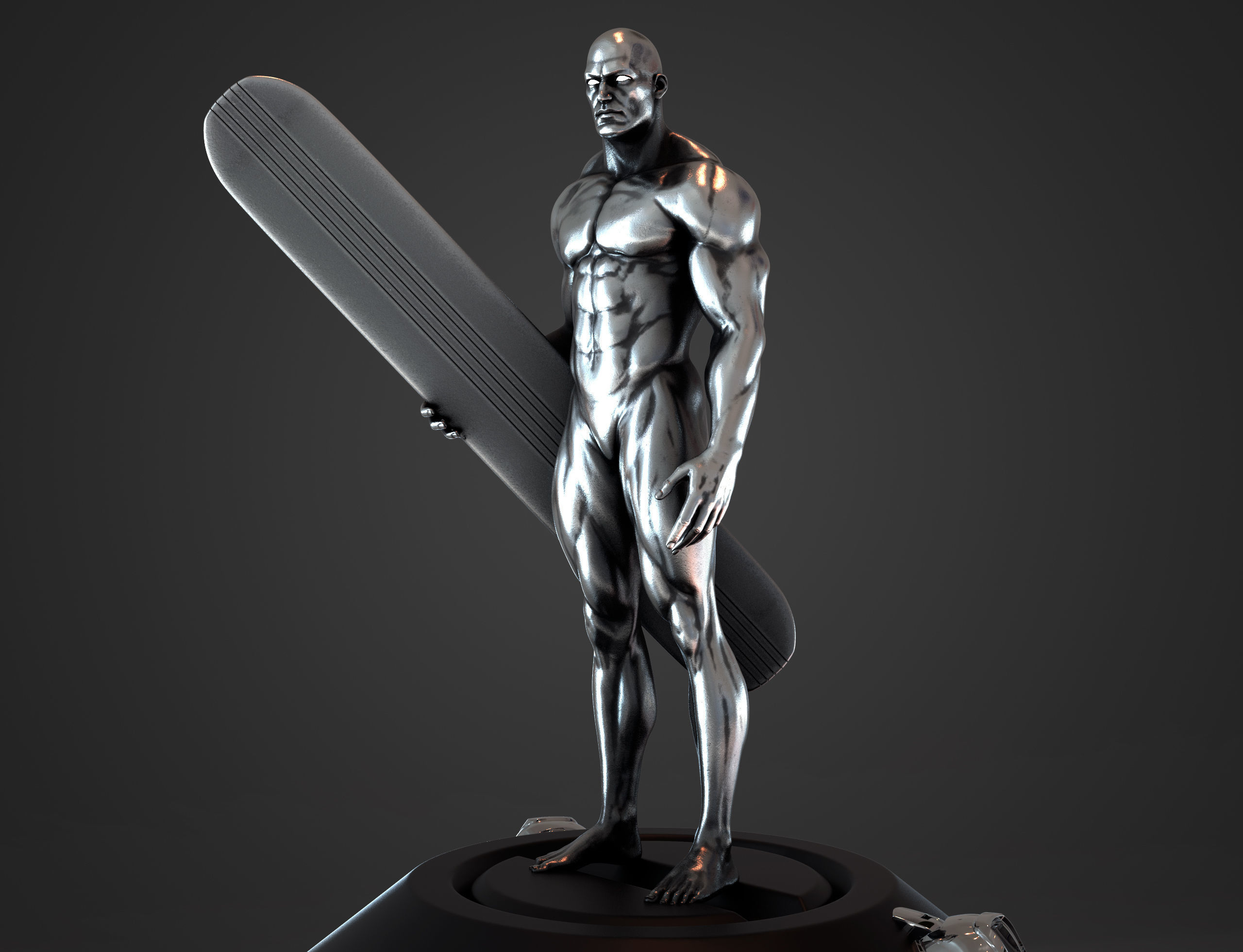 Silver surfer 3d print model 3D model_14