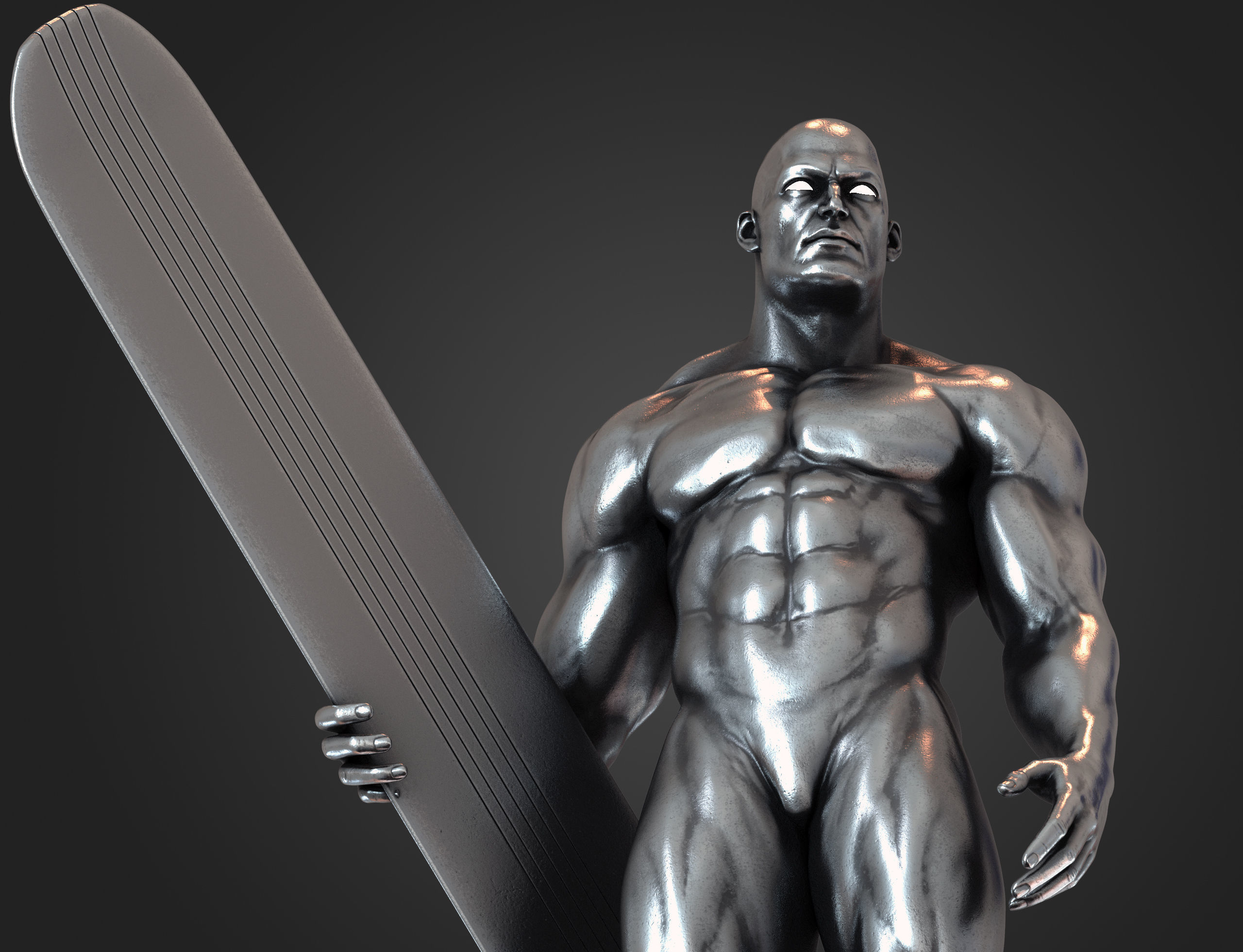 Silver surfer 3d print model 3D model_6