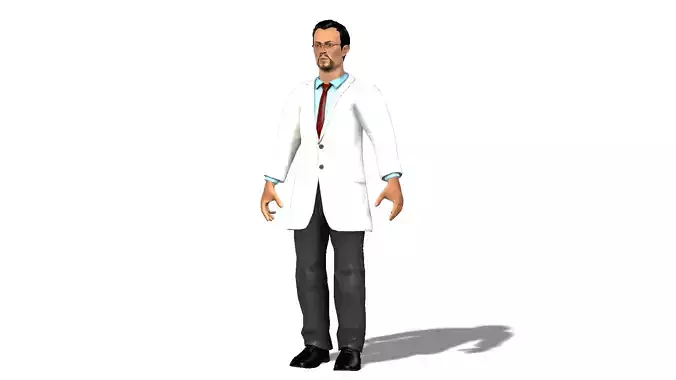 Doctor Patient Nurse Low-poly 3D model