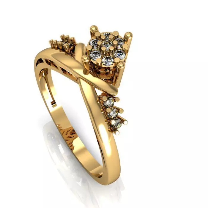 daimond ring 3D print model_0