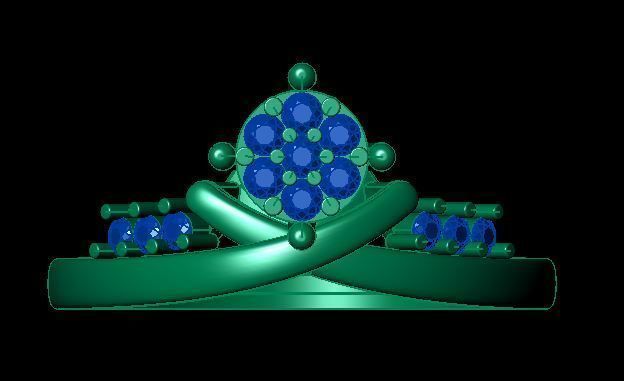 daimond ring 3D print model_6