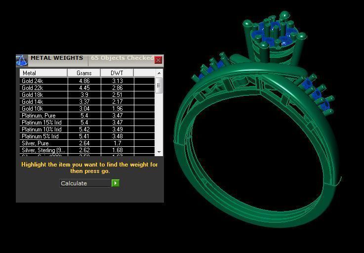 daimond ring 3D print model_9