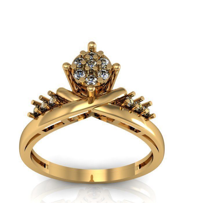 daimond ring 3D print model_3