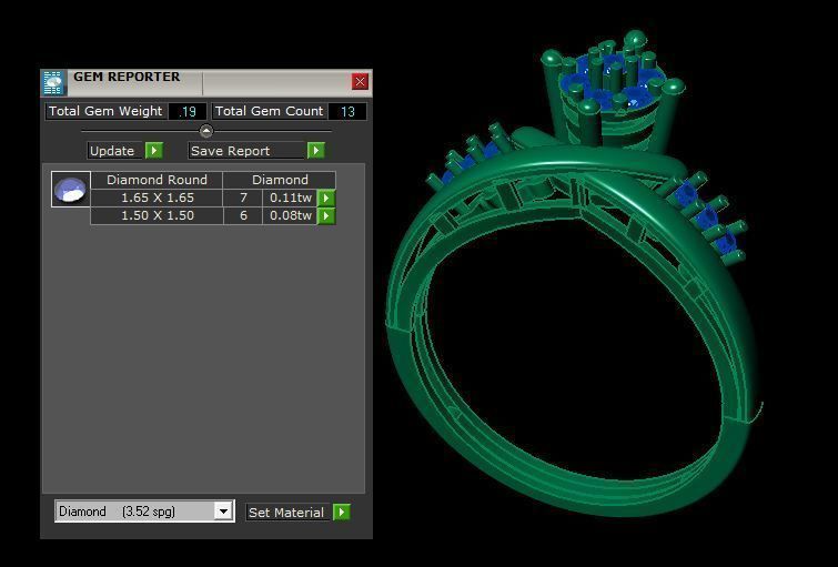 daimond ring 3D print model_10