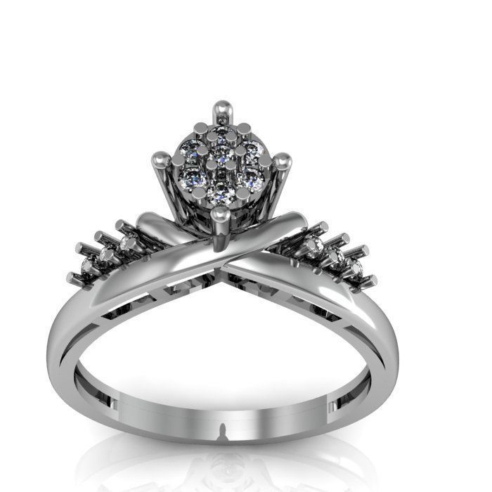 daimond ring 3D print model_2