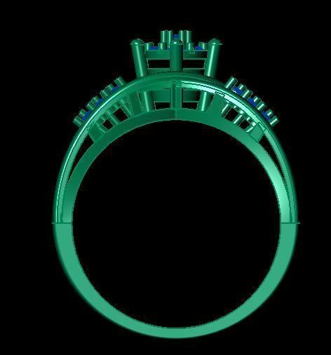 daimond ring 3D print model_7