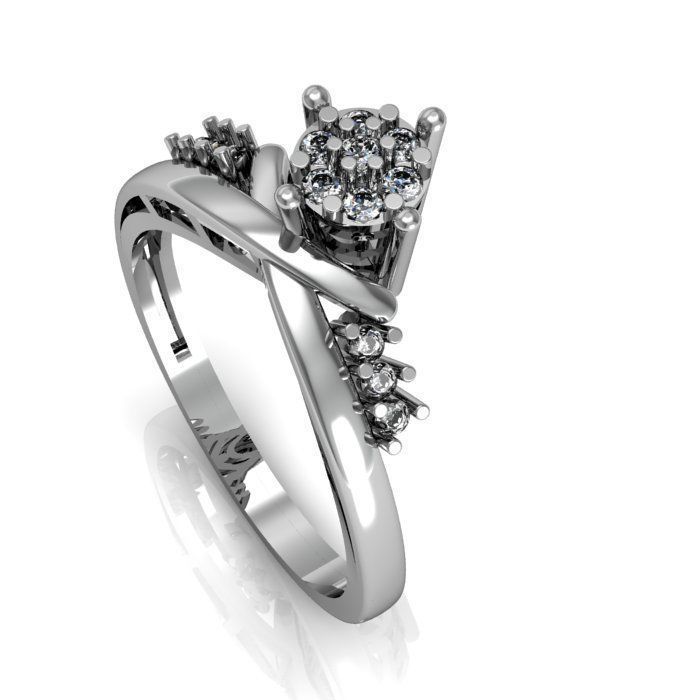 daimond ring 3D print model_1