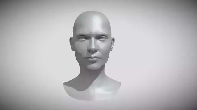 Female head Base - Soldier Free 3D model Female head Base - Soldier Free 3D model