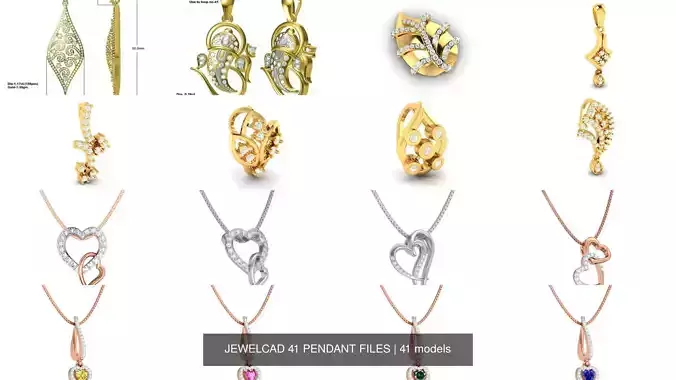 JEWELCAD 41 PENDANT FILES 3D Model Collection