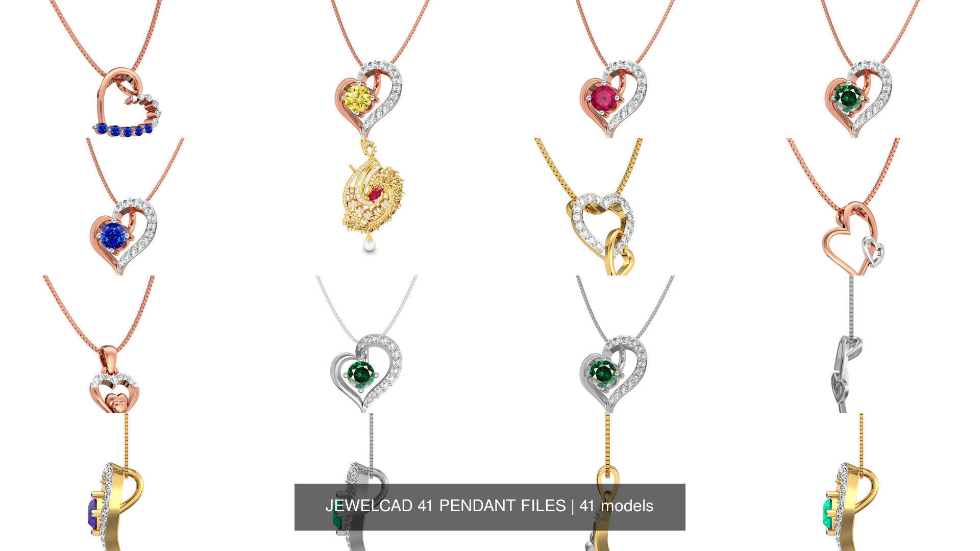 JEWELCAD 41 PENDANT FILES 3D Model Collection_4