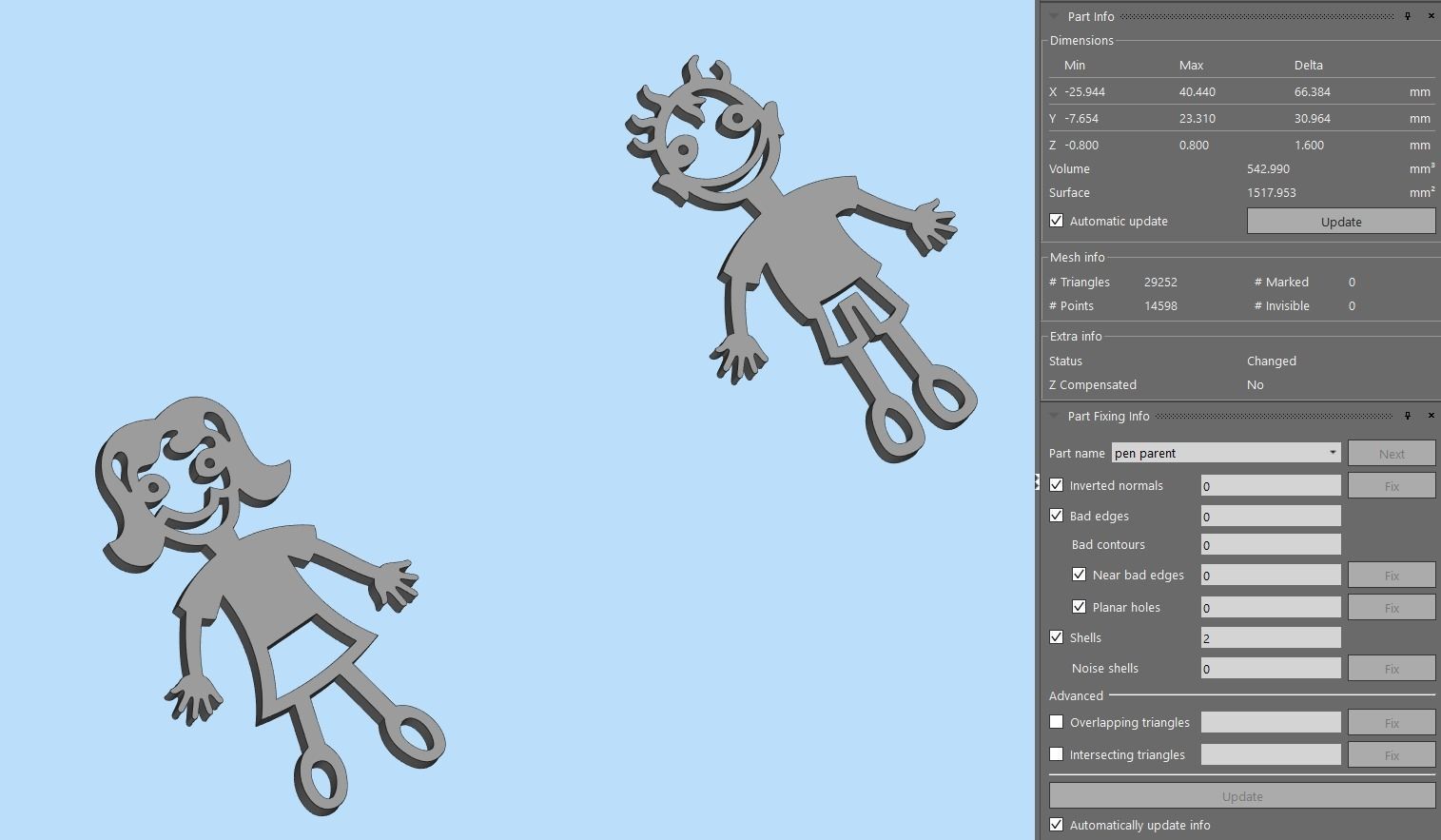 Boy Girl Kid Parents Diamond Pendant Bracelet 3D print model_9