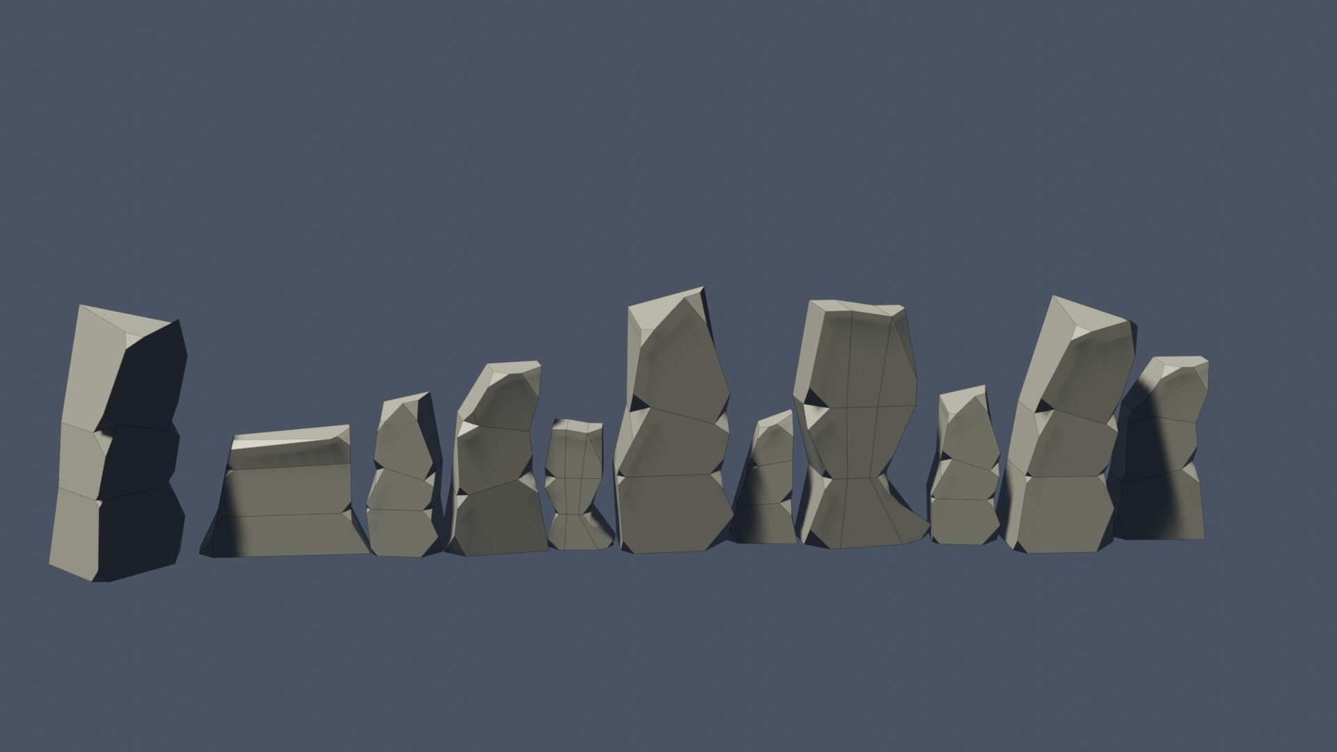 low poly map for game Low-poly 3D model_4
