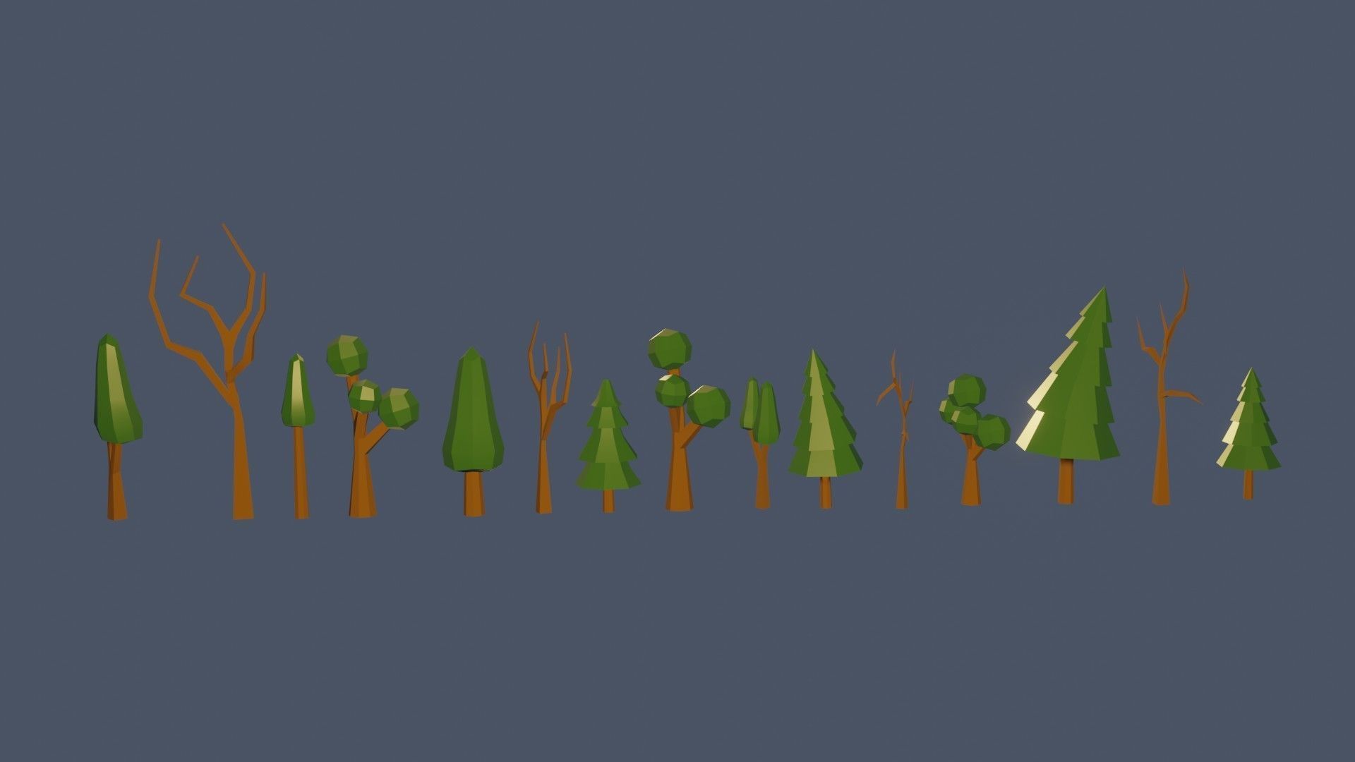 low poly map for game Low-poly 3D model_3