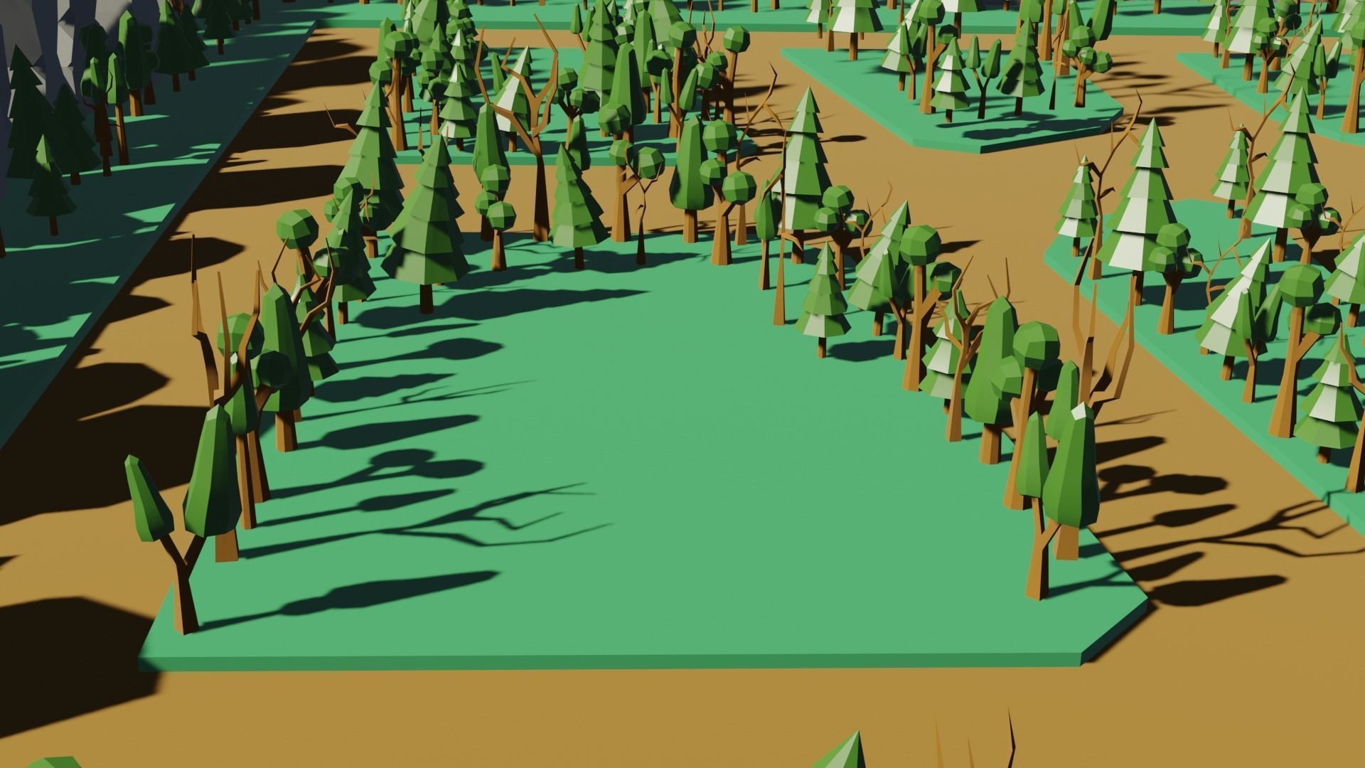 low poly map for game Low-poly 3D model_1