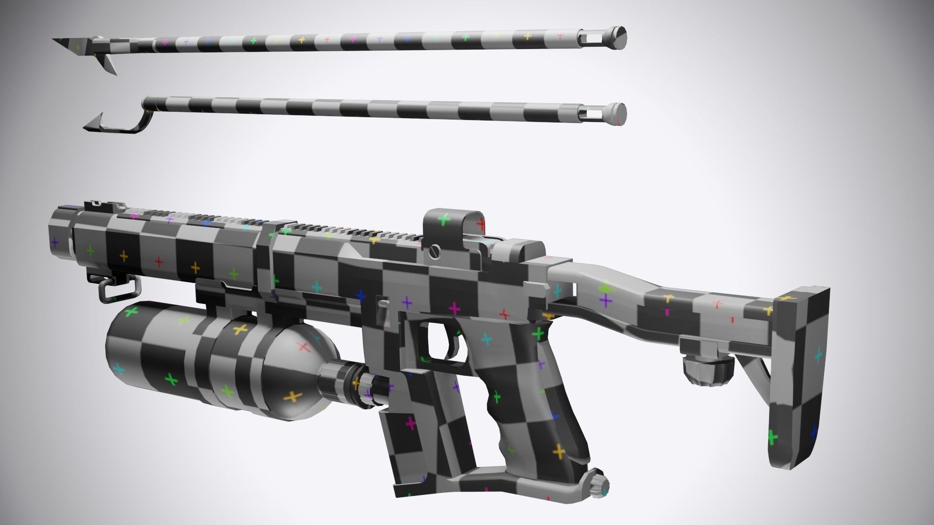 Nigrum Stella Speargun Low-poly 3D model_8