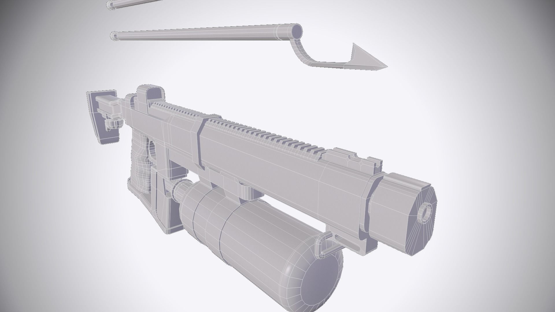 Nigrum Stella Speargun Low-poly 3D model_10