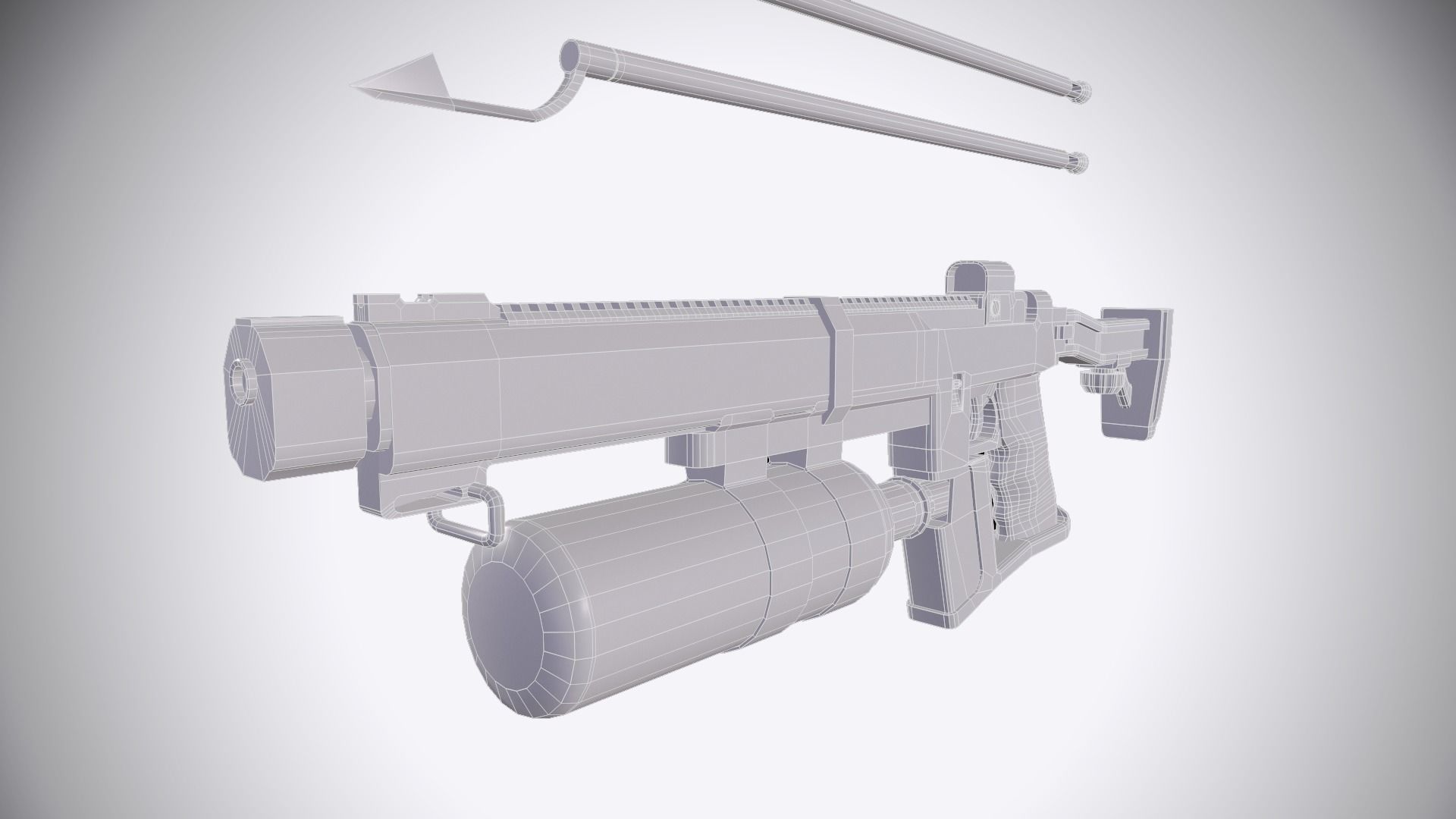 Nigrum Stella Speargun Low-poly 3D model_9