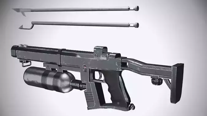 Nigrum Stella Speargun Low-poly 3D model