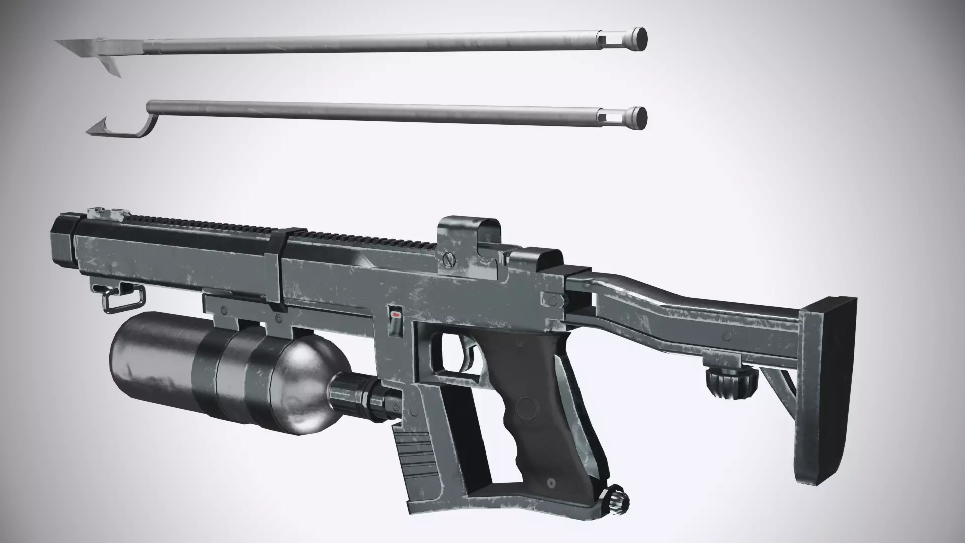 Nigrum Stella Speargun Low-poly 3D model_0