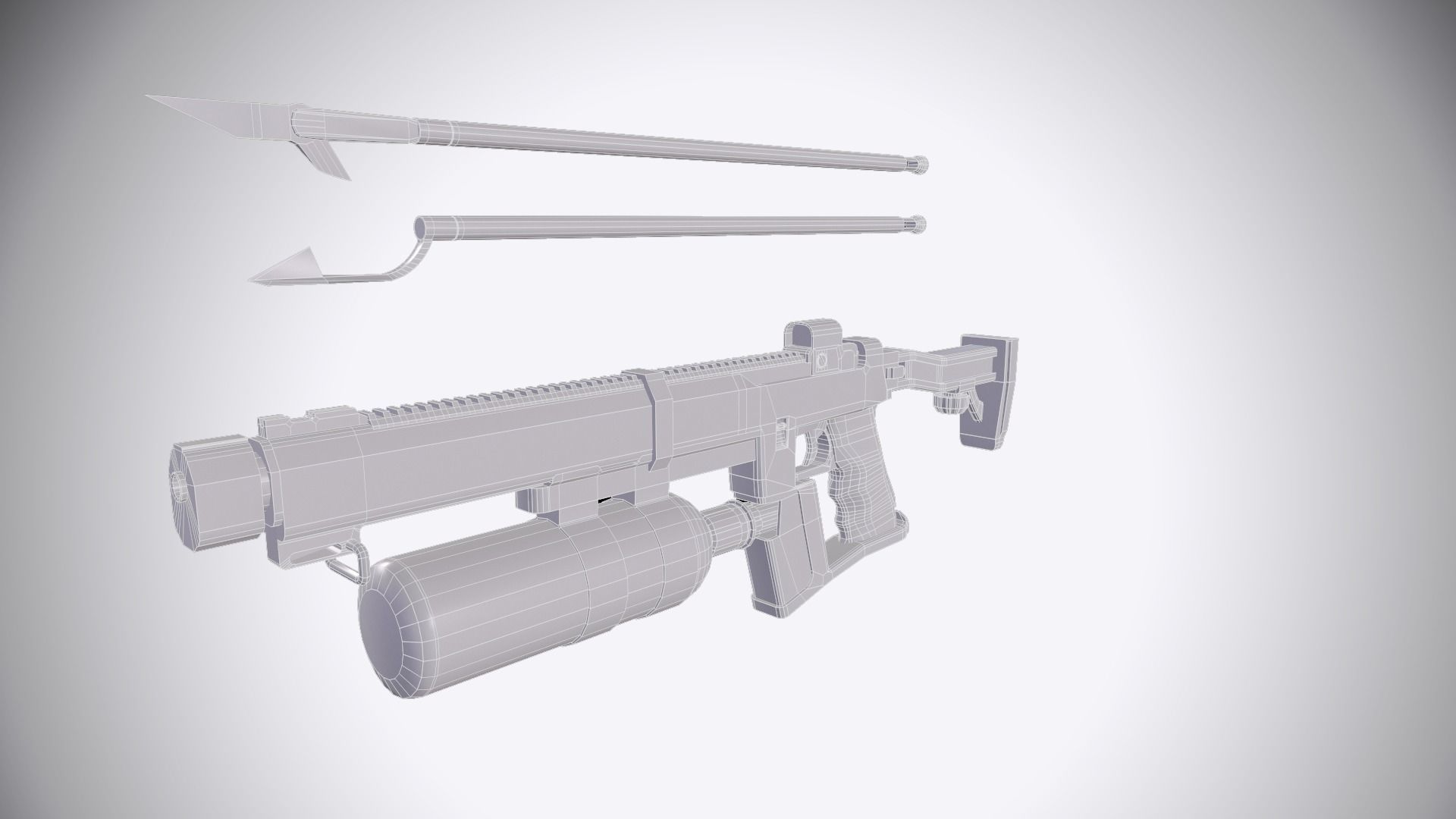 Nigrum Stella Speargun Low-poly 3D model_14