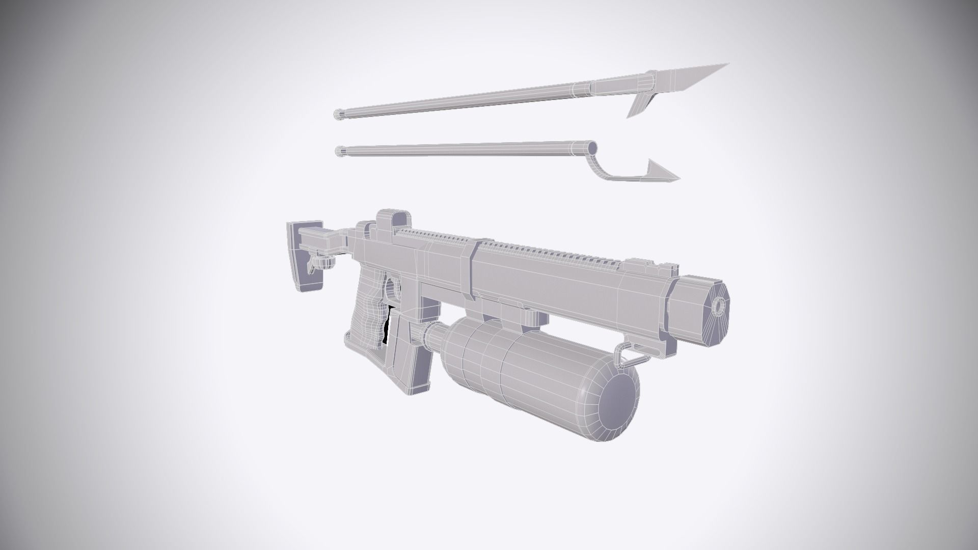 Nigrum Stella Speargun Low-poly 3D model_13