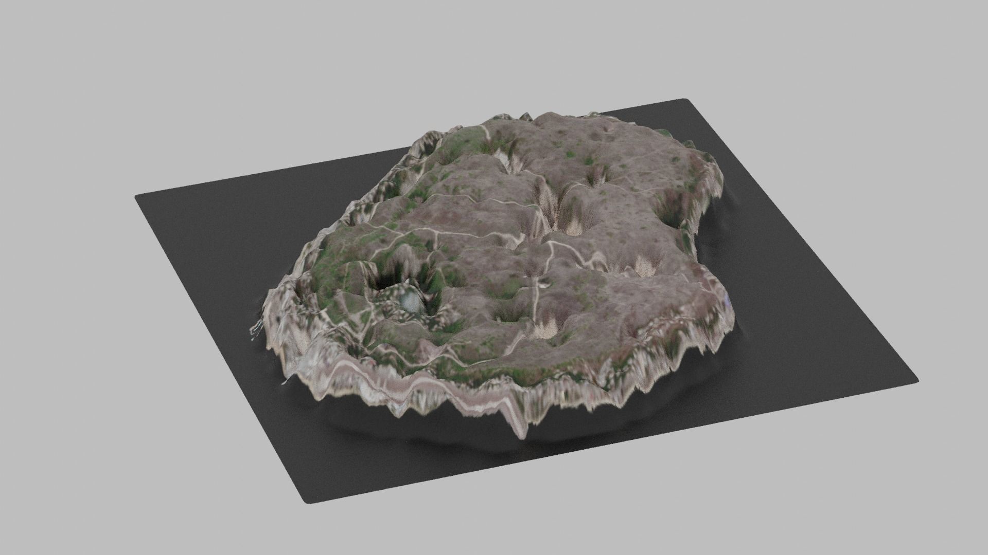 Nauru Map Country Low-poly 3D model_4
