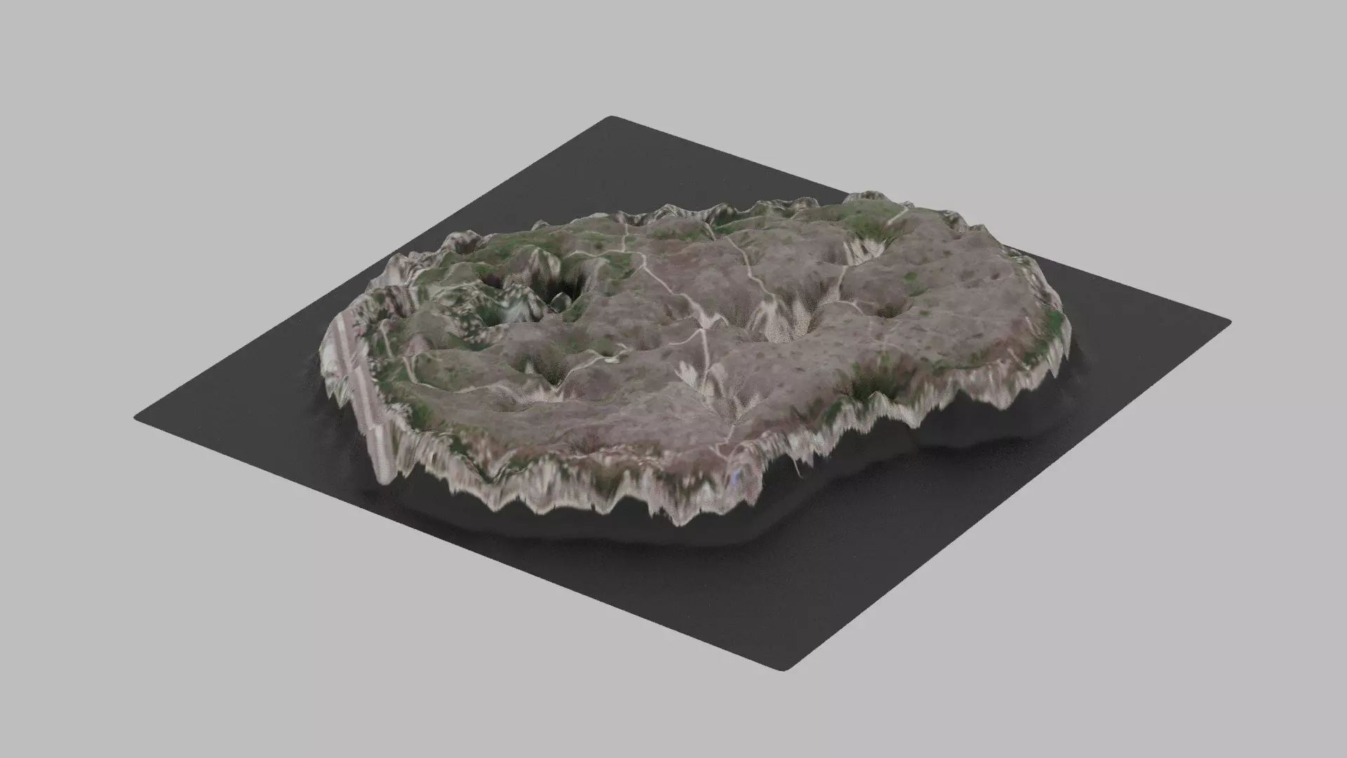 Nauru Map Country Low-poly 3D model_0