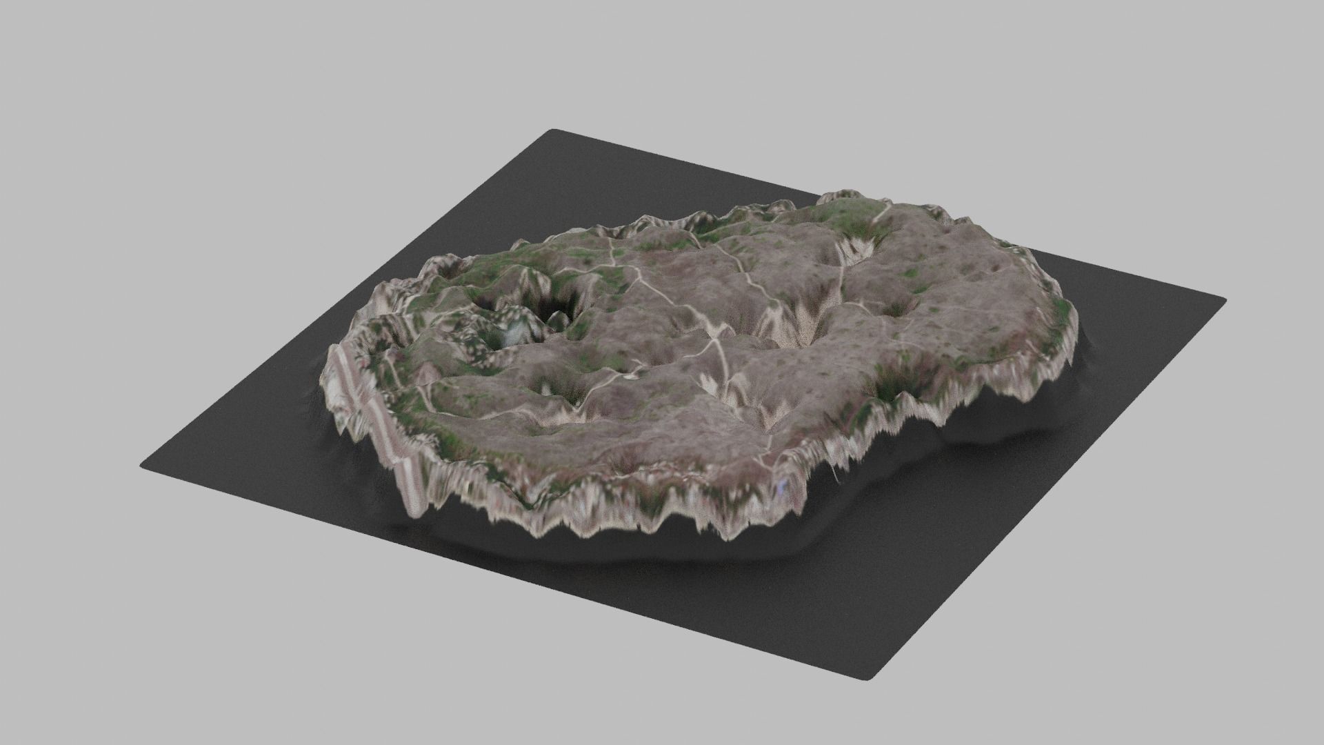 Nauru Map Country Low-poly 3D model_5