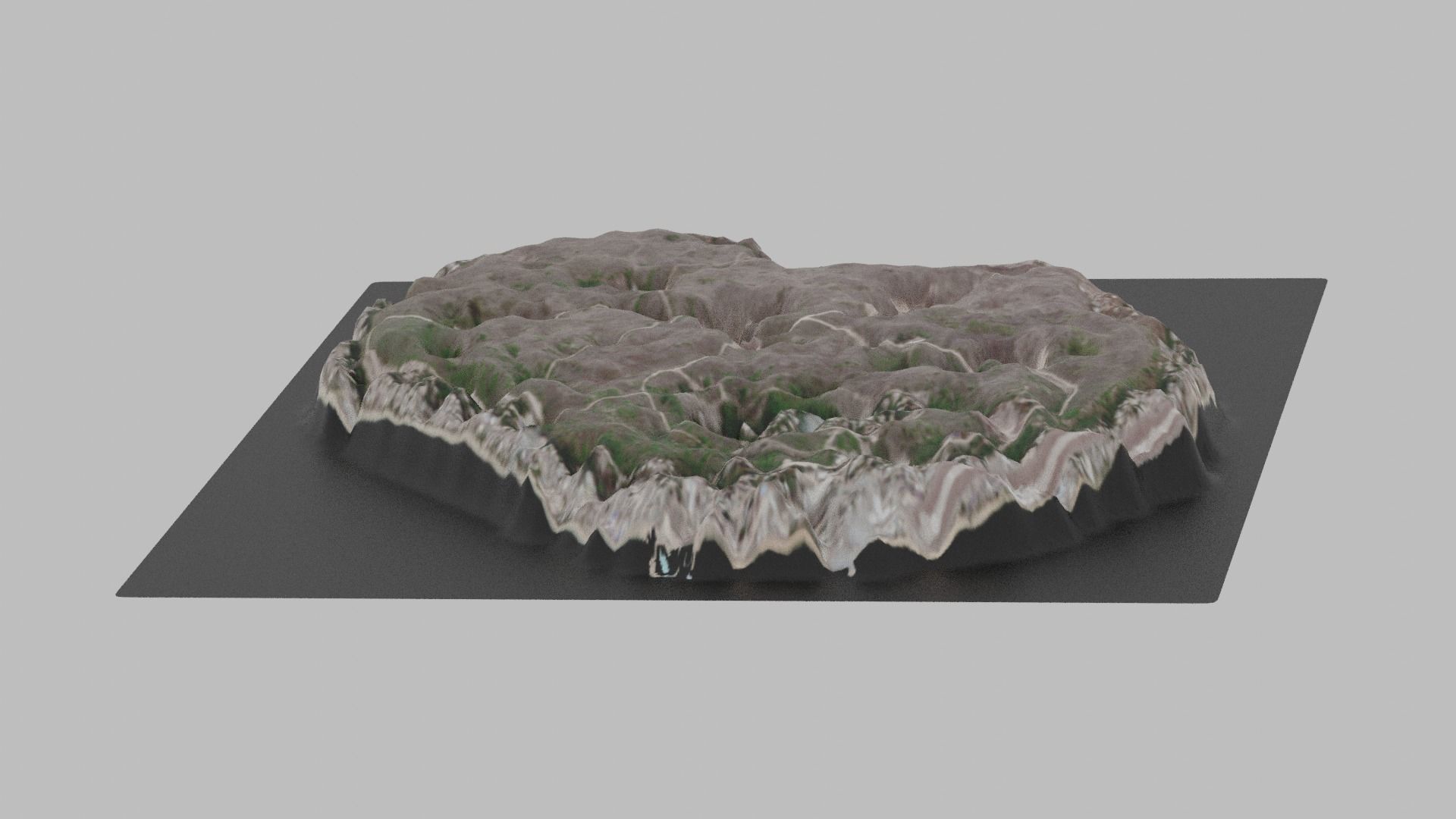 Nauru Map Country Low-poly 3D model_2