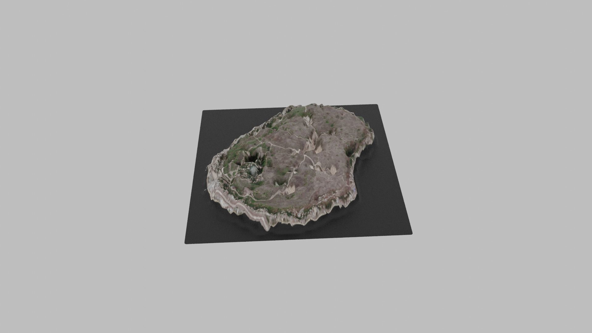Nauru Map Country Low-poly 3D model_1