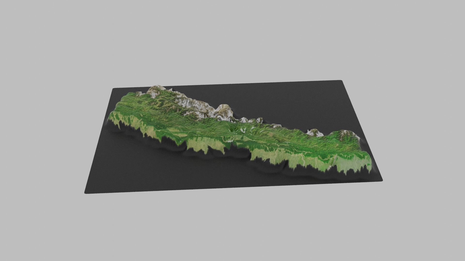 Nepal Map Country Low-poly 3D model_1