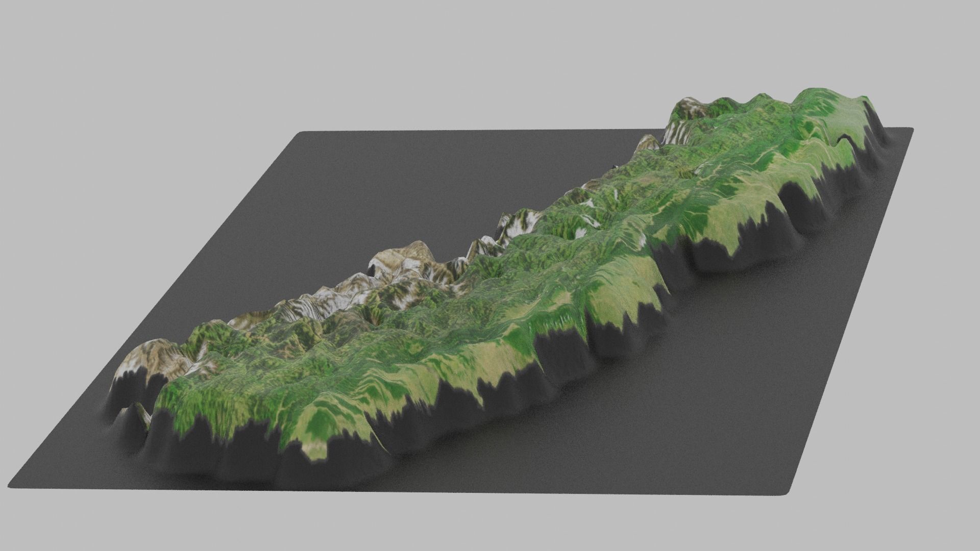Nepal Map Country Low-poly 3D model_2