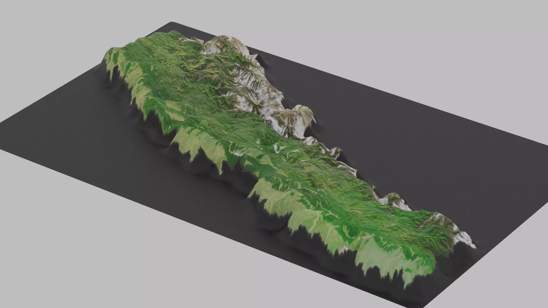 Nepal Map Country Low-poly 3D model_0