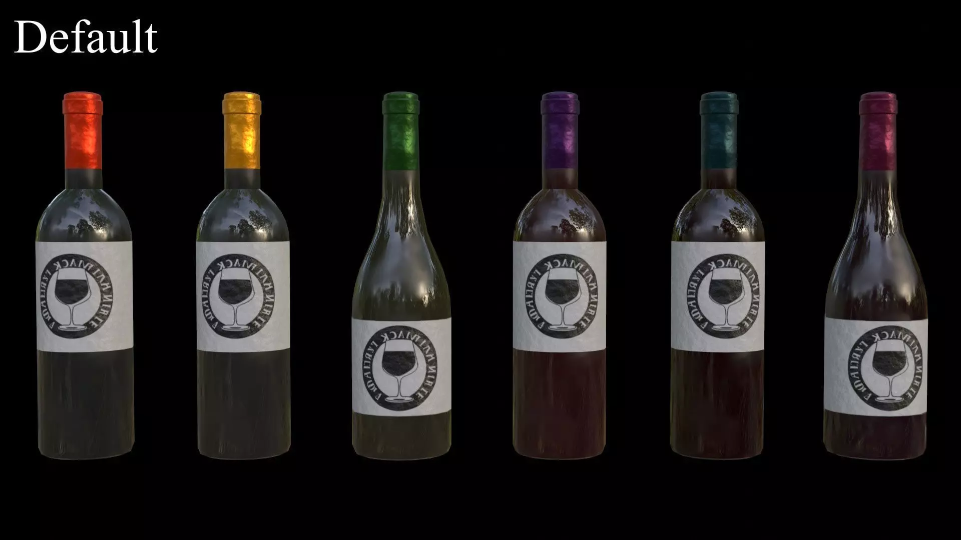 Stylized RPG Wine Bottle Low-poly 3D model_0
