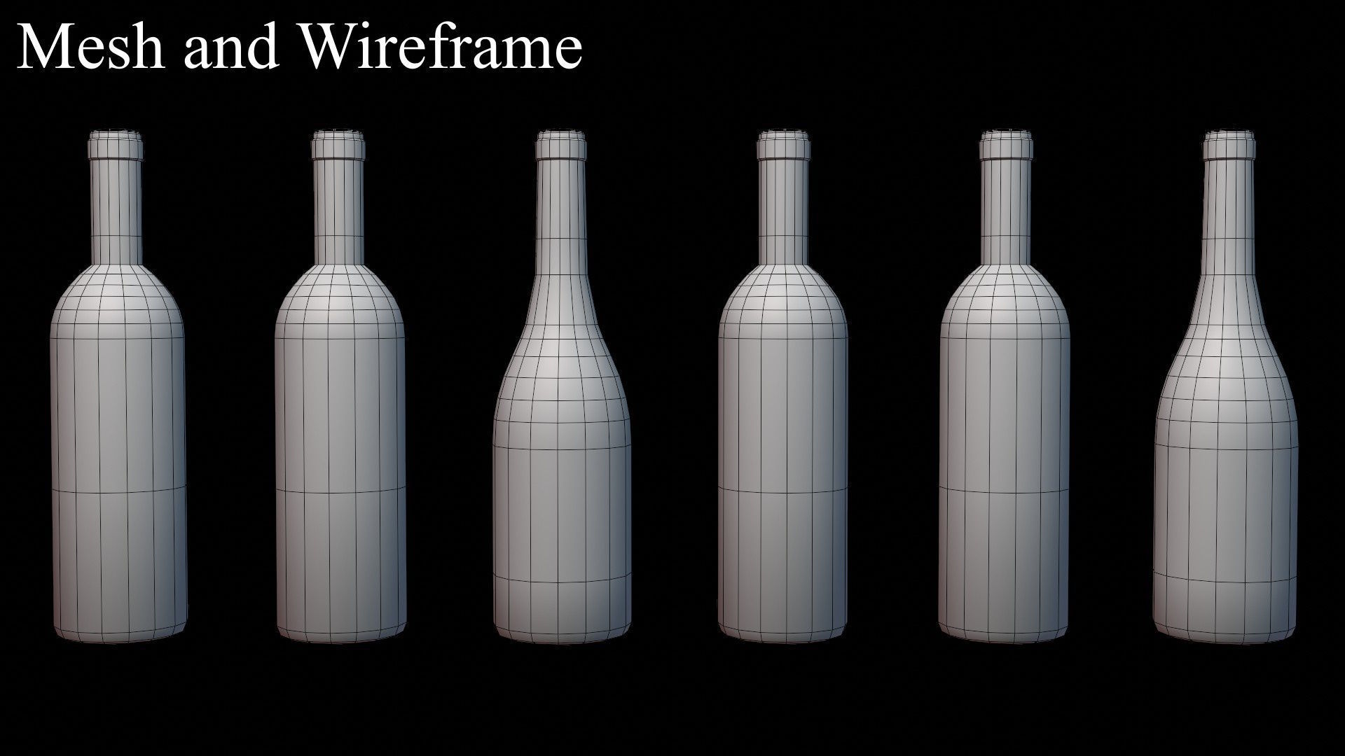 Stylized RPG Wine Bottle Low-poly 3D model_8