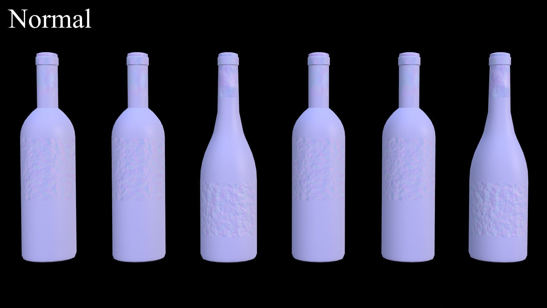 Stylized RPG Wine Bottle Low-poly 3D model_6
