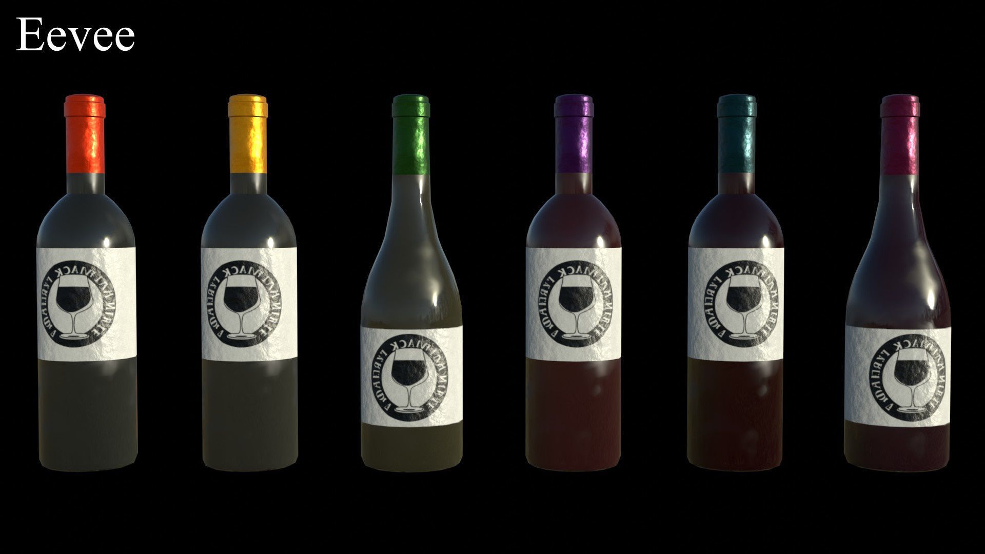 Stylized RPG Wine Bottle Low-poly 3D model_1