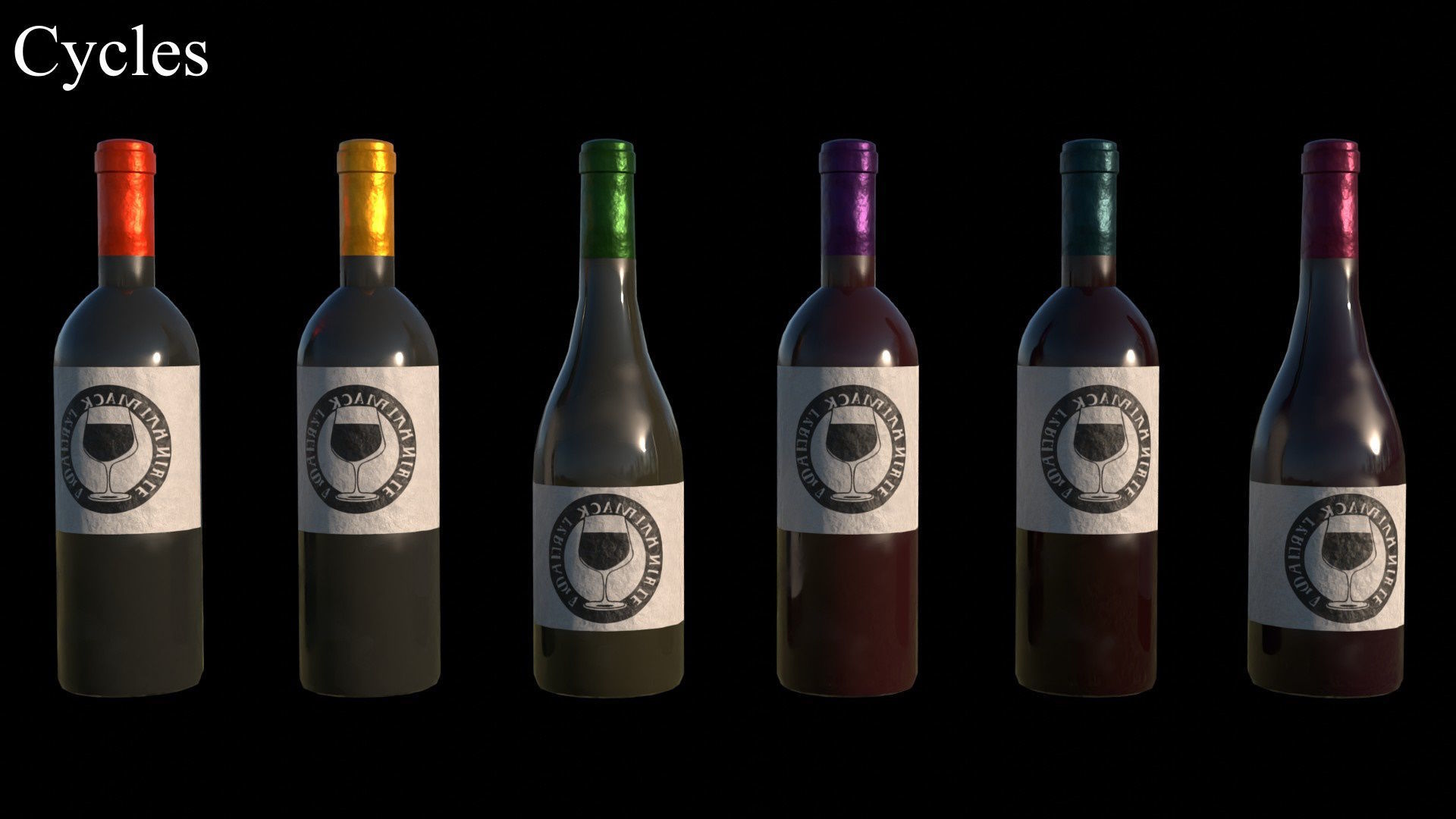 Stylized RPG Wine Bottle Low-poly 3D model_2