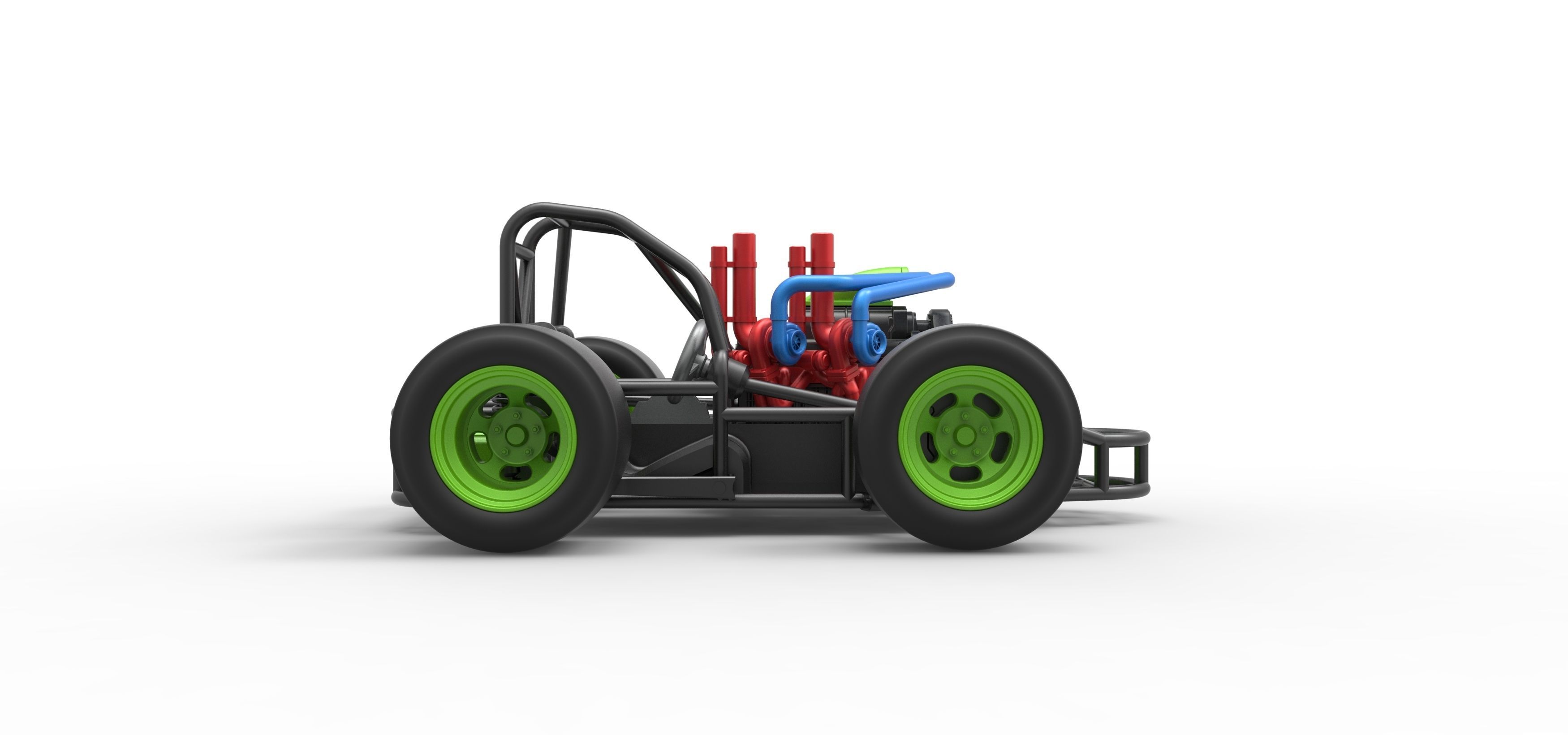 Concept crazy kart Scale 1 to 25 3D print model_17