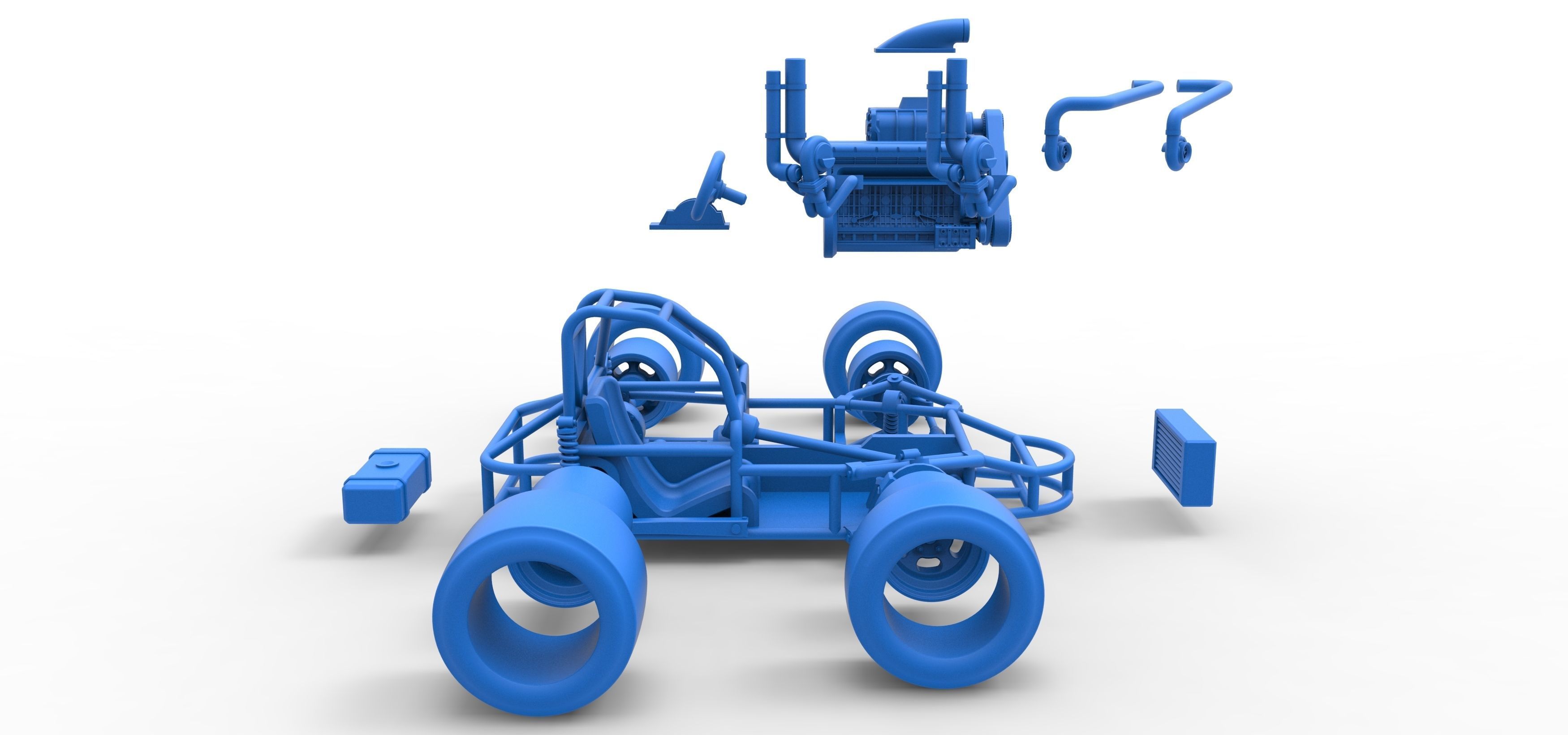 Concept crazy kart Scale 1 to 25 3D print model_47