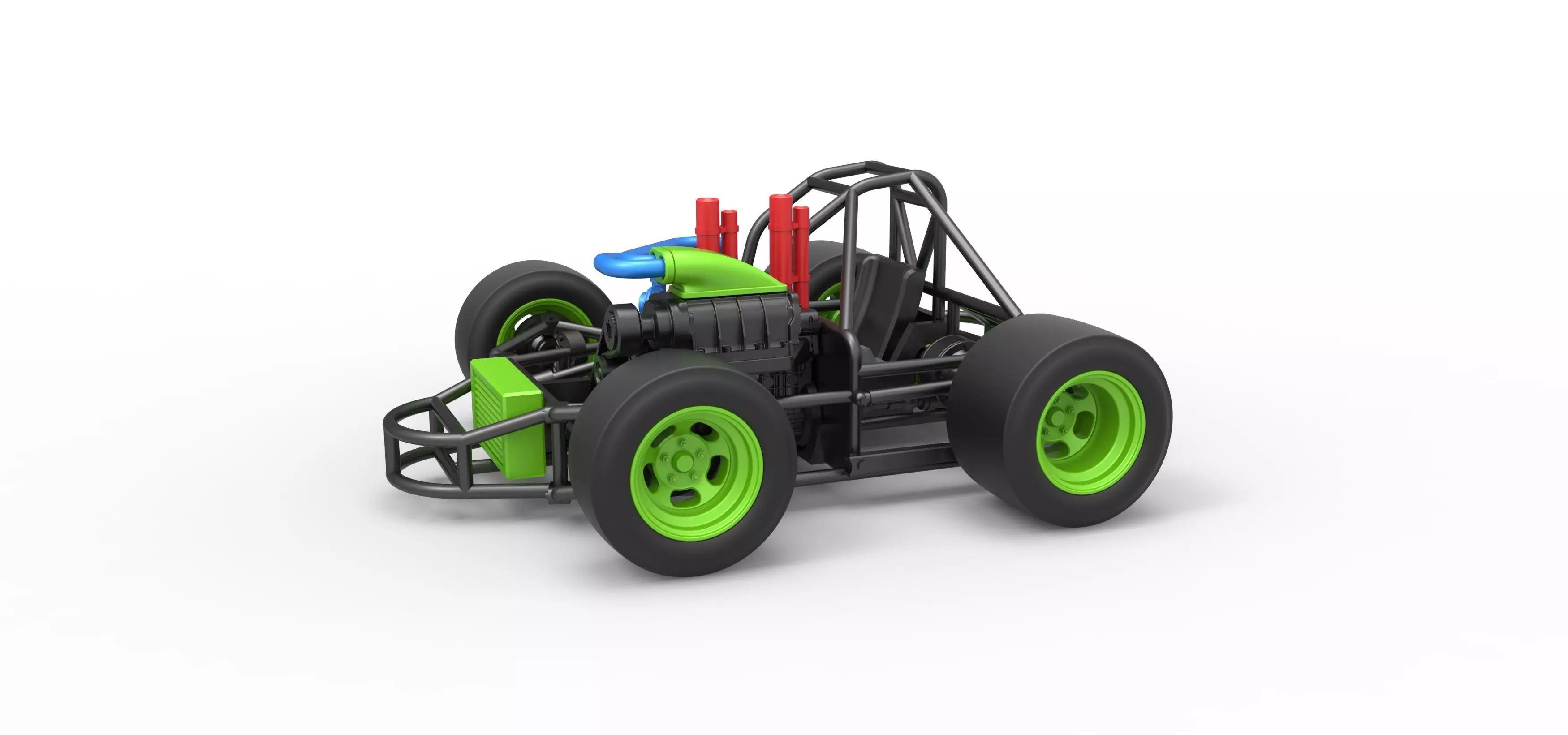 Concept crazy kart Scale 1 to 25 3D print model_0