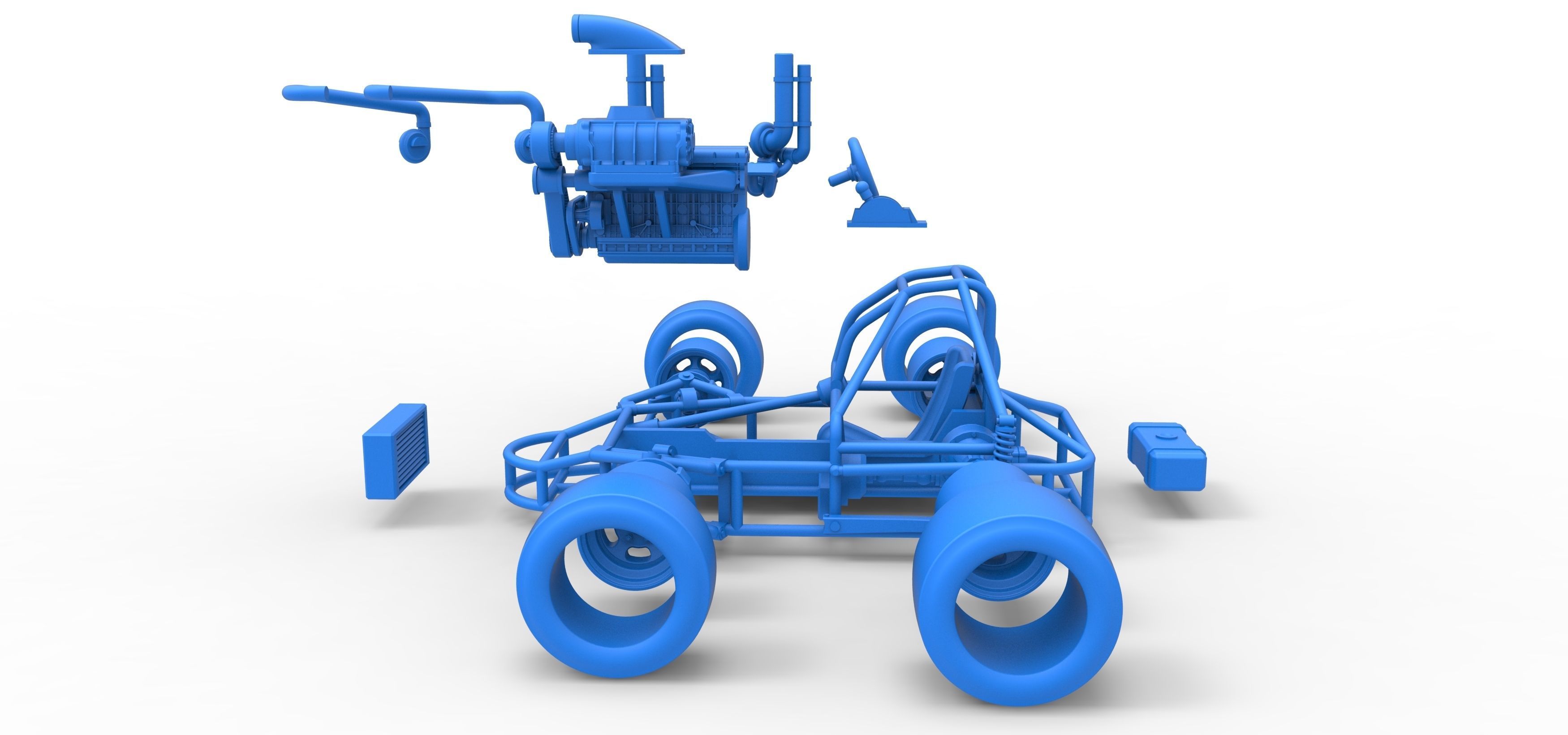Concept crazy kart Scale 1 to 25 3D print model_43