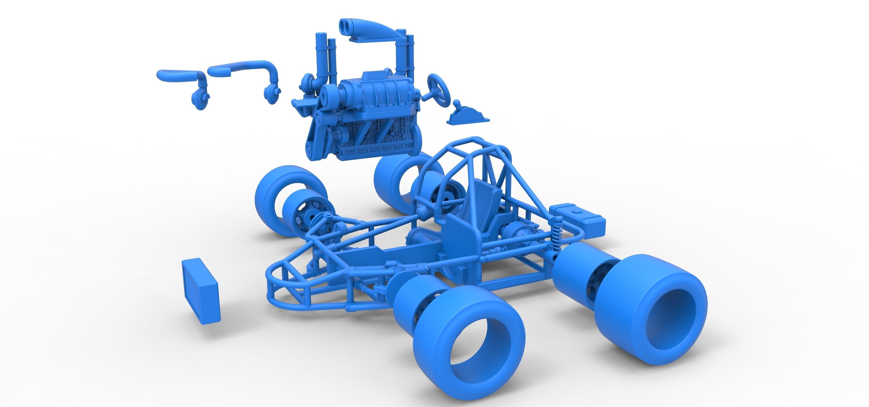 Concept crazy kart Scale 1 to 25 3D print model_39