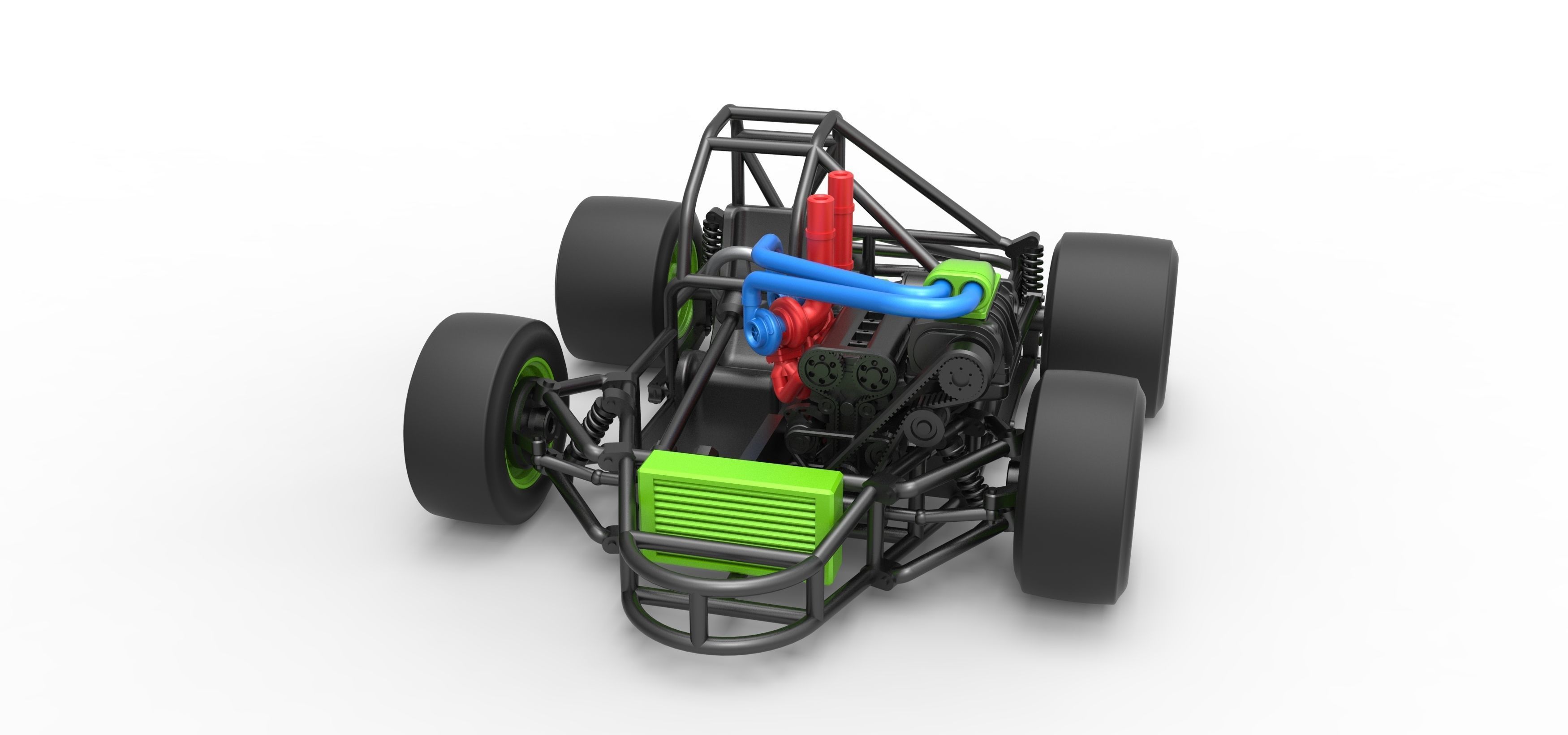 Concept crazy kart Scale 1 to 25 3D print model_5