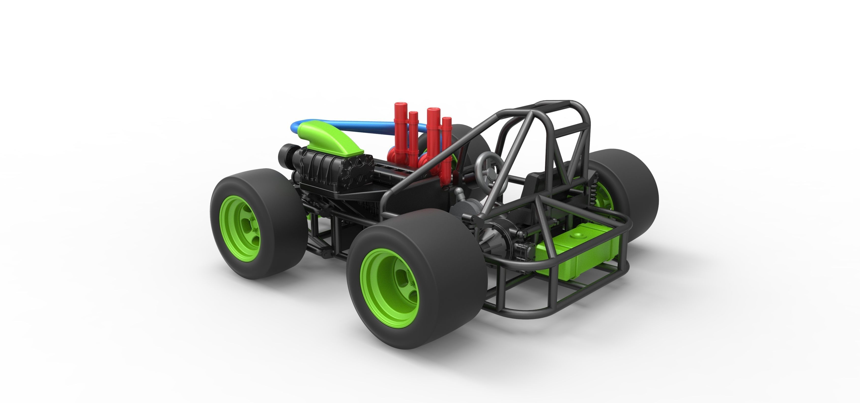 Concept crazy kart Scale 1 to 25 3D print model_12