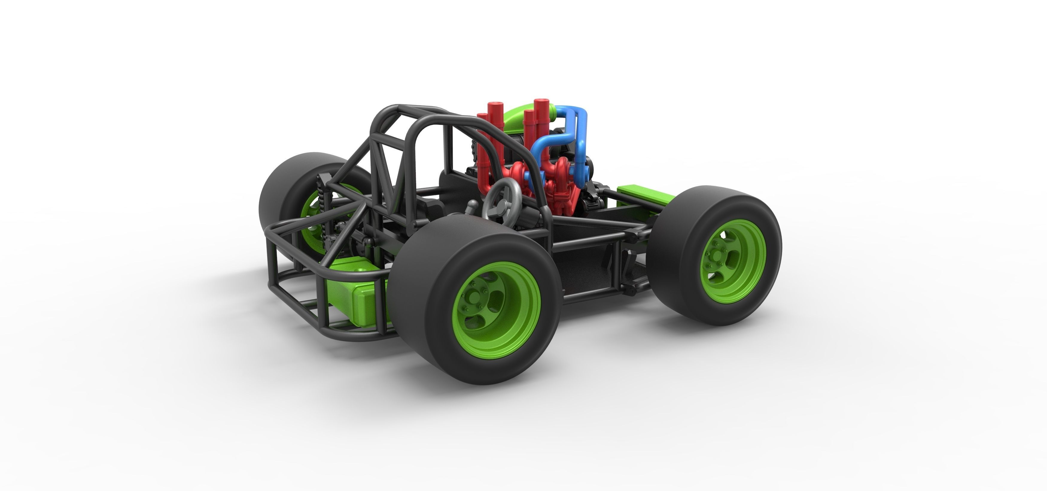 Concept crazy kart Scale 1 to 25 3D print model_16