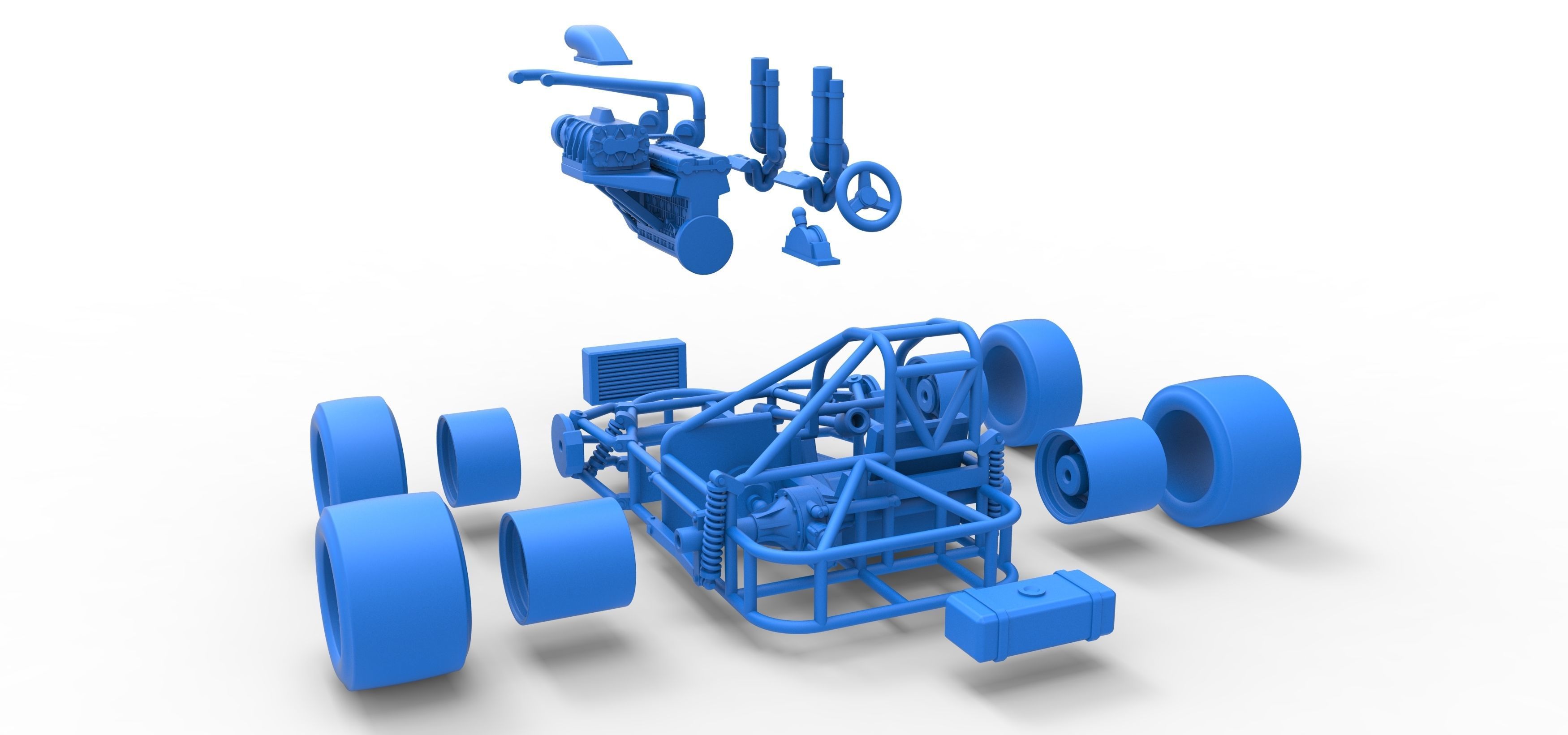 Concept crazy kart Scale 1 to 25 3D print model_45