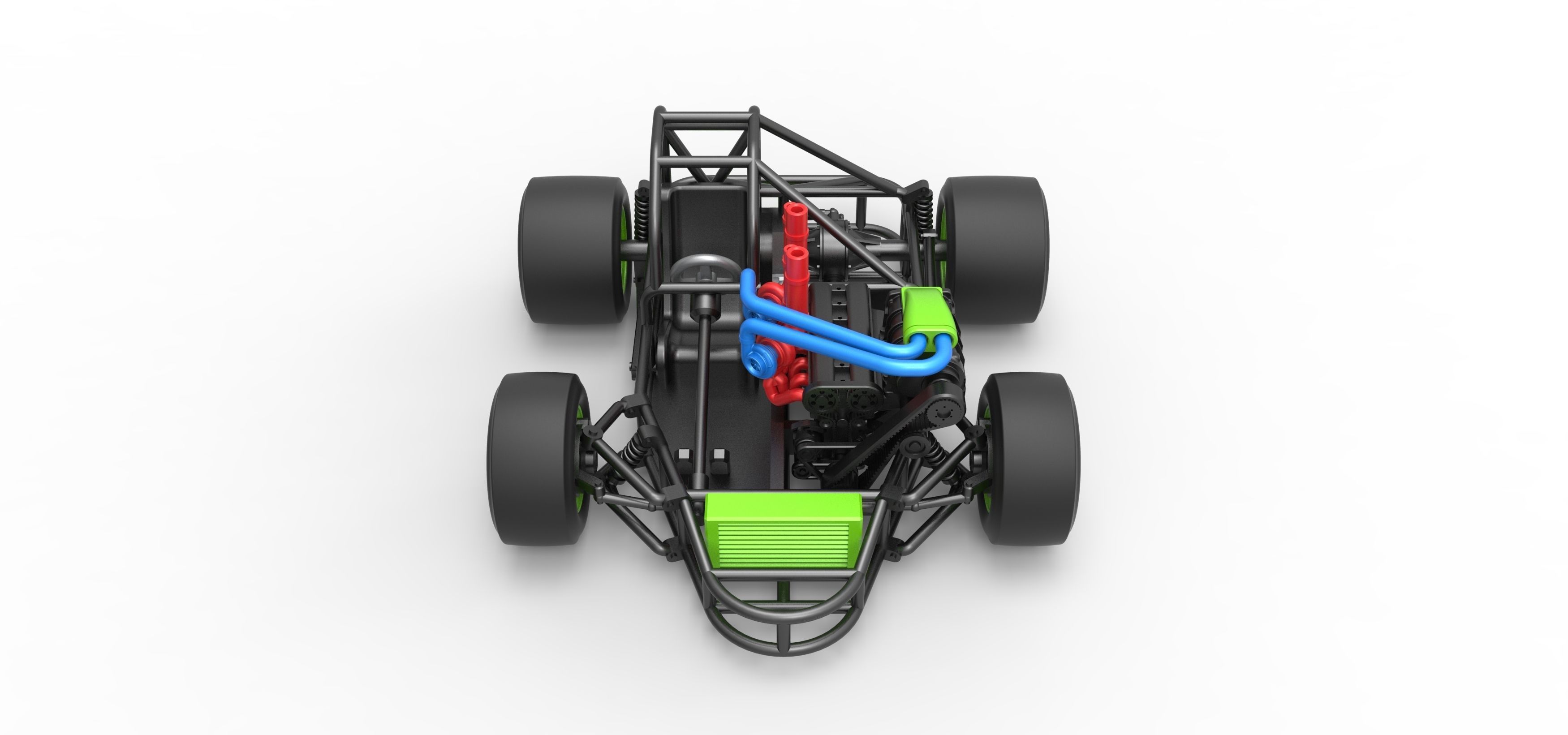 Concept crazy kart Scale 1 to 25 3D print model_7